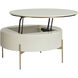 Paloma 33.25 X 17.75 inch High Gloss Cream Lift Top Coffee Table